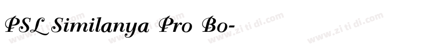 PSL Similanya Pro Bo字体转换